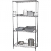 4 TIER WIRE SHELVING UNIT 24inch DEEP 915X610MM