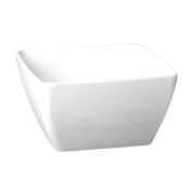 WHITE SQUARE MELAMINE BOWL 12.5 x 6.5CM