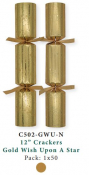 12inch GOLD WISH UPON A STAR CHRISTMAS CRACKER