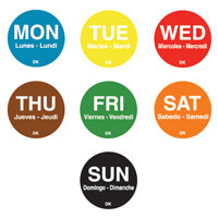Removable Day Of The Week Labels