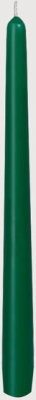 10Inch DUNI CANDLE DARK GREEN 25X2.2CM 7.5H
