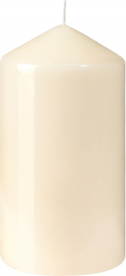 DUNI PILLAR CANDLE CREAM 150X80MM 60HRS X10 148482