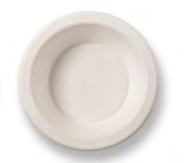 BAGASSE BOWL ROUND 16OZ 454ML WHITE 8X125