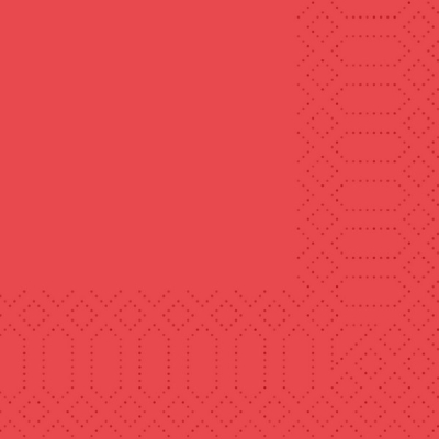 DUNI TISSUE NAPKIN 24CM 3PLY RED