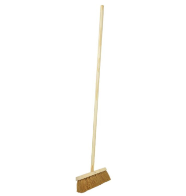 Natural Coco Fibre Broom & Handle 24Inch