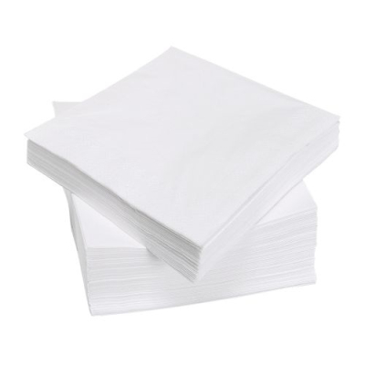 DUNI NAPKIN WHITE 33CM 1PLY