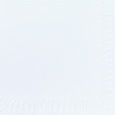DUNI NAPKIN 33CM 3PLY WHITE