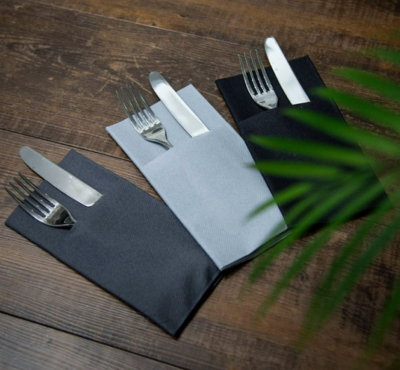 POP IN TALBIN NAPKIN 40CM 8FOLD NAVY BLUE (10X 50S)