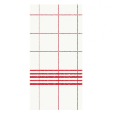48CM 8FOLD DUNISOFT RED CHECK TOWEL NAPKIN 185075