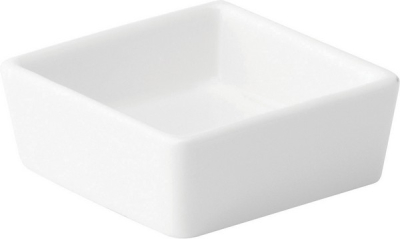 UTOPIA ANTON BLACK FINE CHINA SHALLOW SQUARE DISH 2.6Inch
