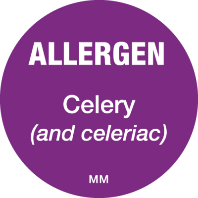 DAYMARK ALLERGEN CELERY LABEL 25MM CIRCULAR