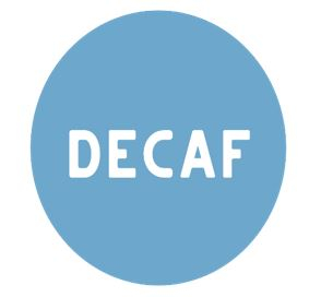 *DECAF* 25MM SEMI GLOSS ALLERGEN LABELS COFFEE & DRIFT