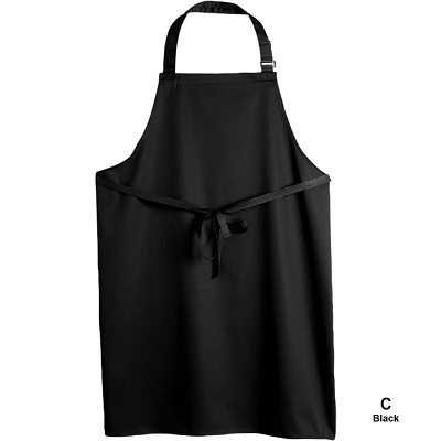 DENNYS BLACK BIB APRON 28 X 36Inch ADJUSTABLE NECK