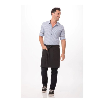 ROCKFORD HALF BISTRO APRON STEEL GREY 19Inch X 31Inch