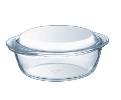 ARTIS CASSEROLE DISH 2.2+0.8L ROUND WITH LID PYREX X3