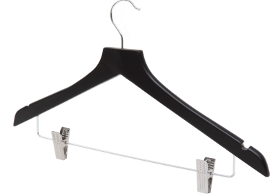 ASLOTEL HOOK WISHBONE SKIRT CLIP COATHANGER MATTE BLACK