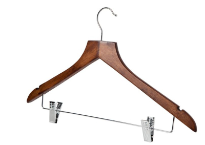 ASLOTEL HOOK WISHBONE SKIRT CLIP COATHANGER MATTE WENGE