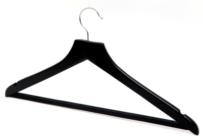 ASLOTEL HOOK WISHBONE TROUSER BAR COATHANGER BLACK X10