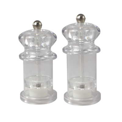 ACRYLIC SALT & PEPPER MILL 13CM 5.25Inch   X12