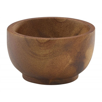 ACACIA WOOD DIP POT 6CL/2OZ