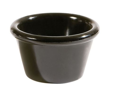 RAMEKIN MELAMINE PLAIN BLACK 2OZ