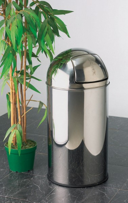 BULLET-PUSH BIN 40LITRE INOX FINISH CL160