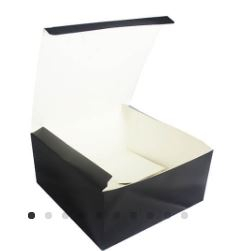 BLACK 5Inch SQUARE BURGER BOX 130 X 130 X 69MM