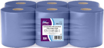 PRISTINE BLUE ROLL CENTREFEED 2PLY