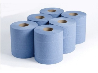2PLY BLUE CENTREFEED ROLL X 6 BC400