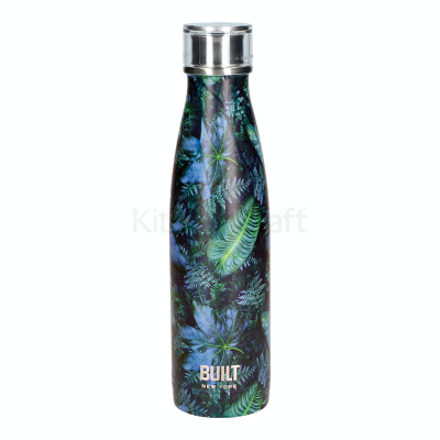 BUILT 17OZ DOUBLE WALLED S/S WATER BOTTLE DARK TROPICS