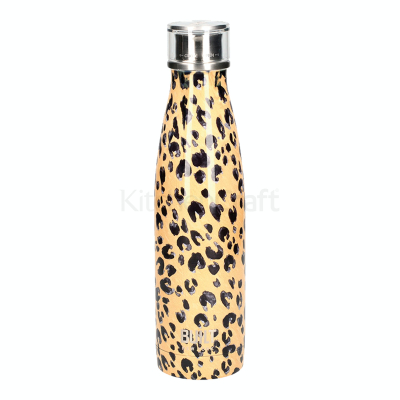 BUILT 17OZ DOUBLE WALLED S/S WATER BOTTLE LEOPARD