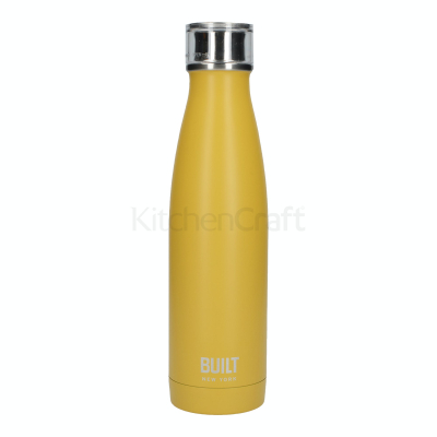 BUILT 17OZ DOUBLE WALLED S/S WATER BOTTLE MUSTARD YELLOW