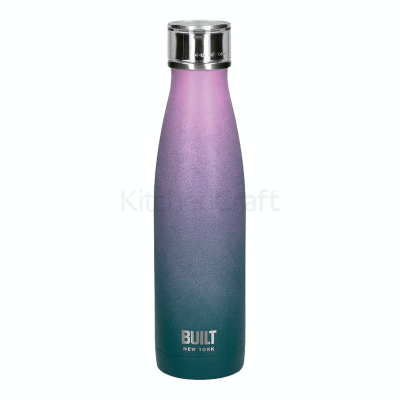 BUILT 500ML DOUBLE WALL WATER BOTTLE PINK AND BLUE OMBRE