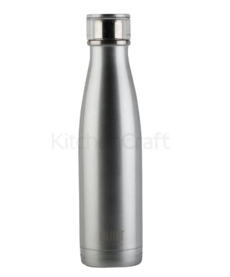 BUILT 17OZ DOUBLE WALLED S/S WATER BOTTLE SILVER