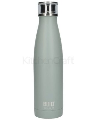 BUILT 17OZ DOUBLE WALLED S/S WATER BOTTLE STORM GREY