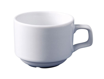SUPERWHITE STACKING TEA CUP 7OZ/20CL