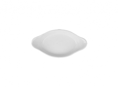 SUPERWHITE OVAL EARED DISH 8.75Inch 22CM