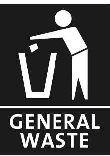 GENERAL WASTE LOGO FOR BIN 160X210MM