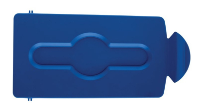 RUBBERMAID SLIM JIM RECYCLING STATION TOPPER CLOSED LID BLUE