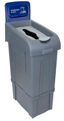PROCYCLE RECYCLIN BIN, LID & BACK PANEL 80L DARK BLUE PAPER