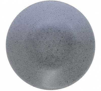 ARTISAN KERNOW VITRIFIED GREY ROUND COUPE PLATE 21CM X6
