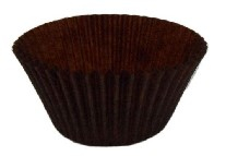BROWN FLUTED CUPCAKE CASE 51X38MM X500