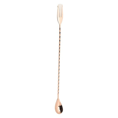 COPPER FORK END BAR MIXING SPOON 32CM BS-F32C