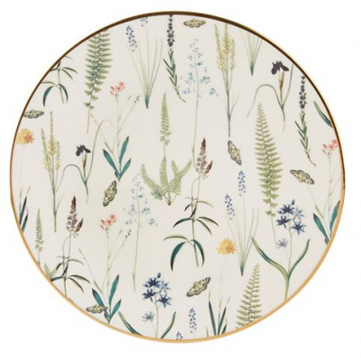 DPS ROUND BOTANICAL PLATE 17CM X6