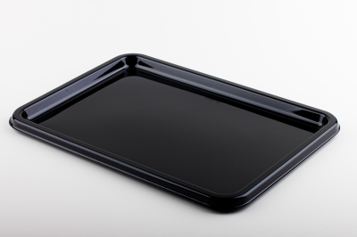 MEDIUM BLACK RECTANGULAR PLATTER 360X240MM 9314
