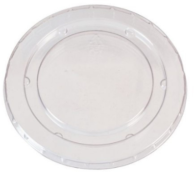 6OZ CLEAR PET LIDS FOR BAGASSE PORTION POTS X1500