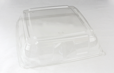 CLEAR PLATTER SQUARE LID 32X32X7CM