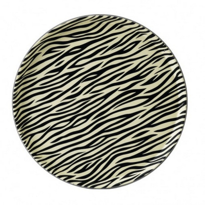 ROUND BAR TRAY ZEBRA PATTERN 35.5CM