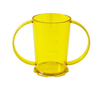 COPOLYSTER 2 HANDLED BEAKER 7OZ TRANS YELLOW