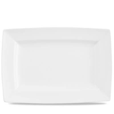 CHURCHILL ALCHEMY FINE CHINA WHITE ENERGY RECTANGULAR PLATE 13X9Inch